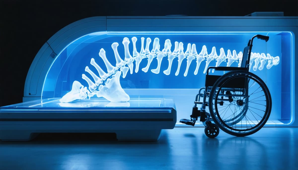 Spinal MRI imaging on a clinical lightbox